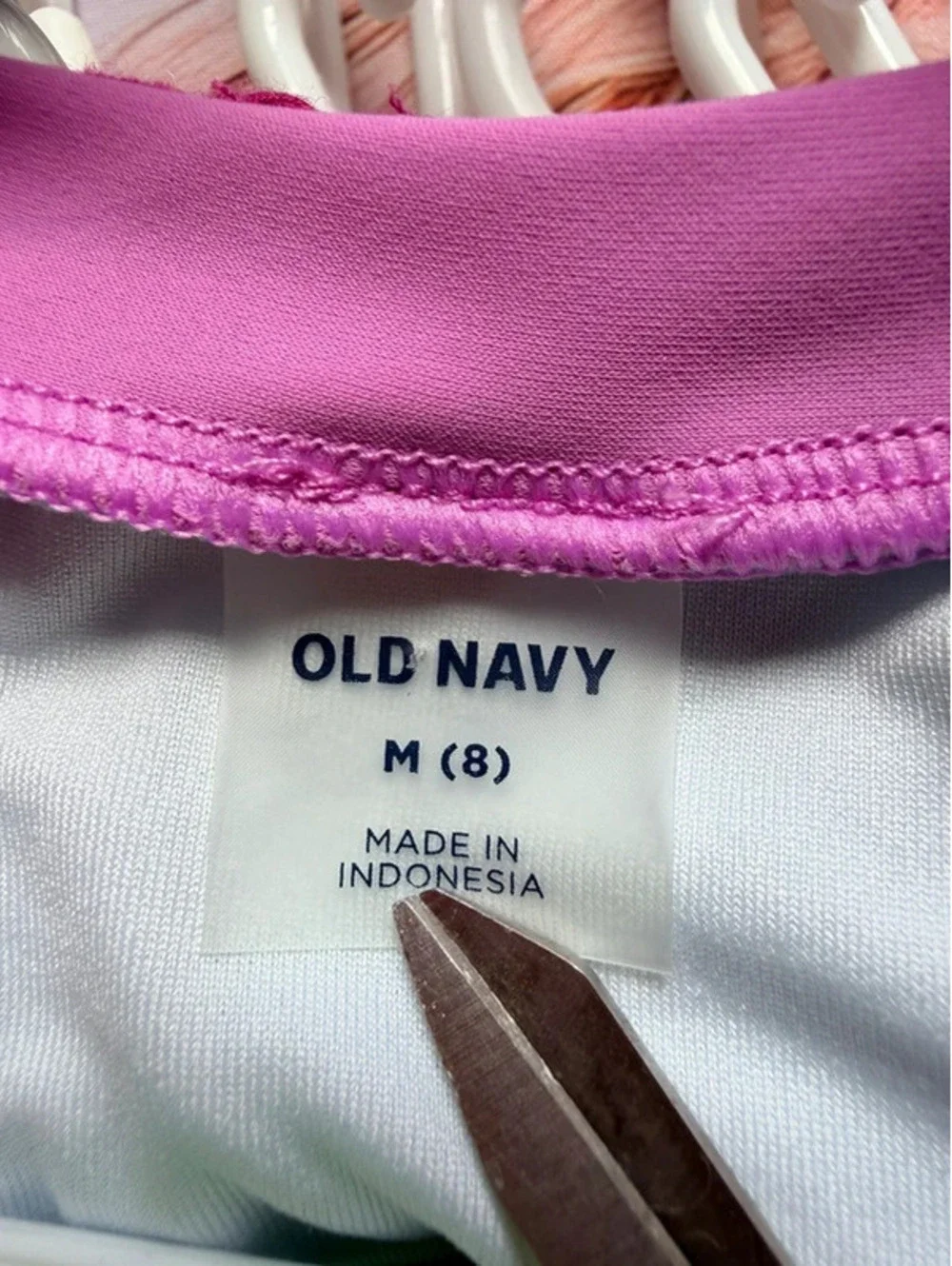 Old Navy Colorblock Rash Guard Swim Top Girls 8